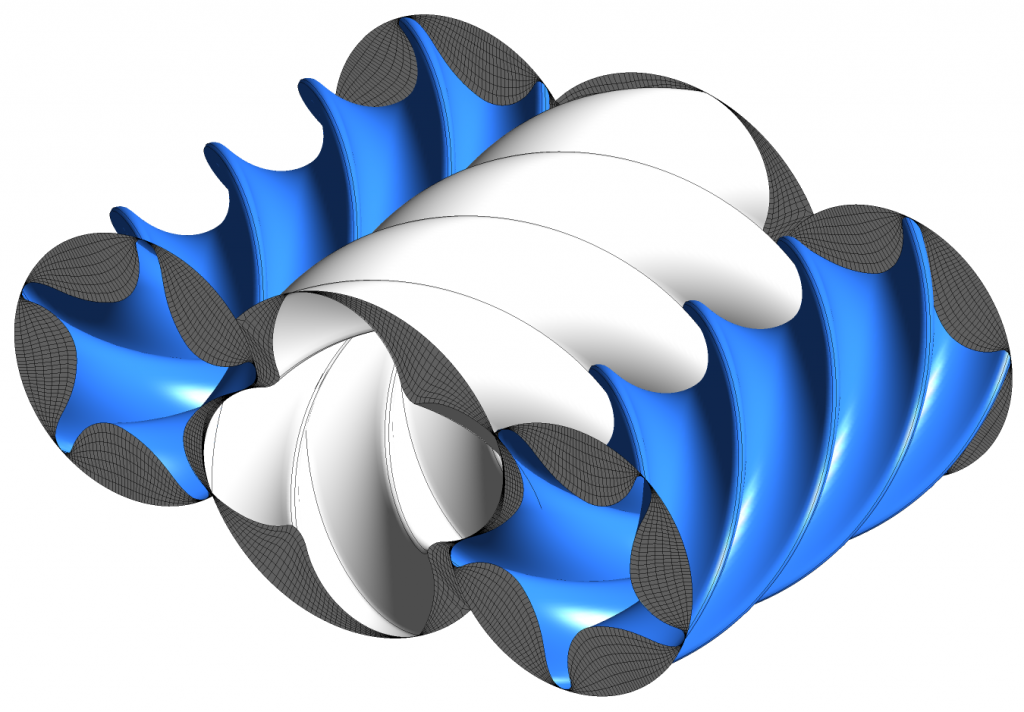 Multi-Rotor Screw Grid Generation