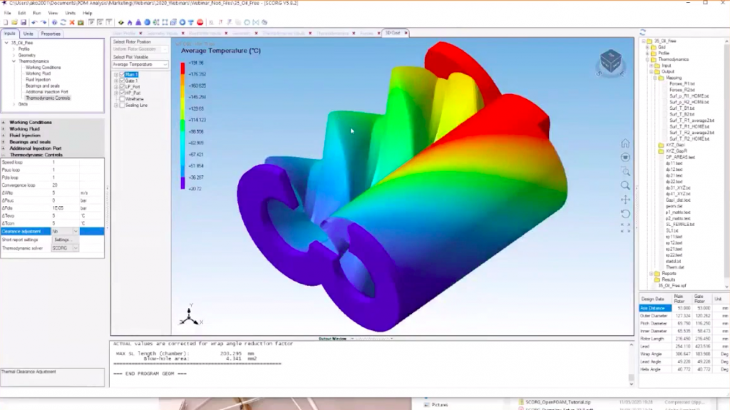 Webinar 6: Thermodynamic multi-chamber modelling of screw machines with SCORG